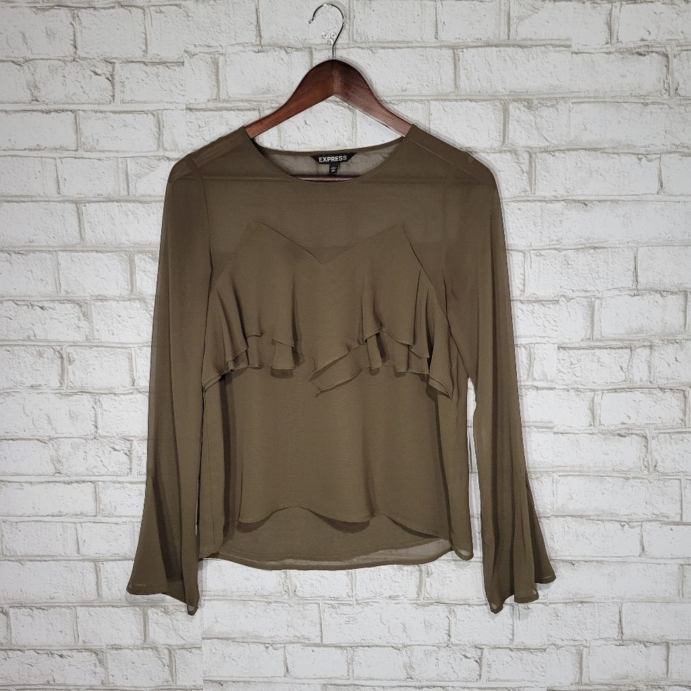 Express long‎ sleeve polyester blouse
